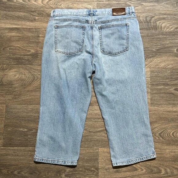 Lauren Ralph Lauren SZ 14 LRL High Rise Capri Jeans Light Wash Y2K Cropped - Picture 2 of 9